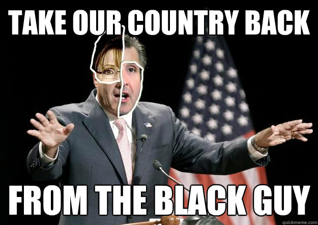 TAKE OUR COUNTRY BACK FROM THE BLACK GUY  