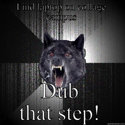 Dub the steps - FIND LAPTOP ON COLLAGE CAMPUS DUB THAT STEP! Insanity Wolf