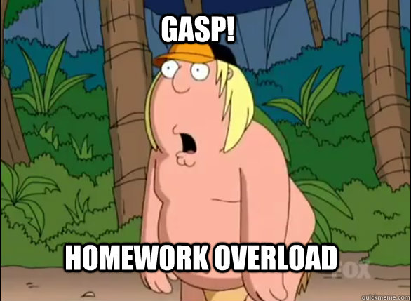 HOMEWORK OVERLOAD GASP!  