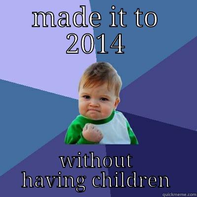 MADE IT TO 2014 WITHOUT HAVING CHILDREN Success Kid