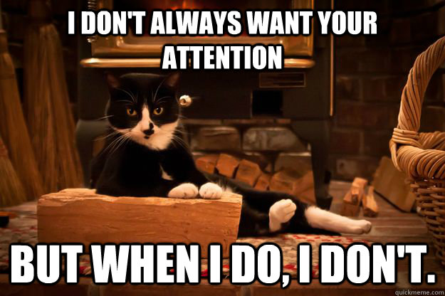 I don't always want your attention but when I do, I don't. - I don't always want your attention but when I do, I don't.  Misc