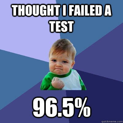 Thought i failed a test 96.5% - Thought i failed a test 96.5%  Success Kid