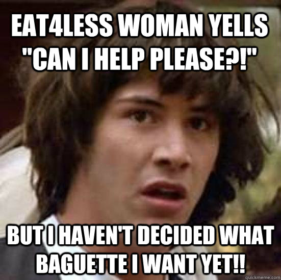 Eat4Less woman yells 