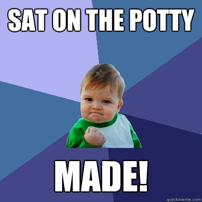 sat on the potty Made!  Success Kid