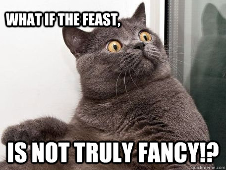 What if the Feast, Is Not Truly Fancy!?  conspiracy cat