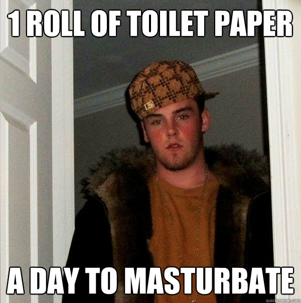 1 roll of toilet paper A day to masturbate  Scumbag Steve