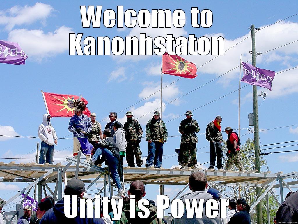 Six Nations Reclamation Site. - WELCOME TO KANONHSTATON UNITY IS POWER Misc