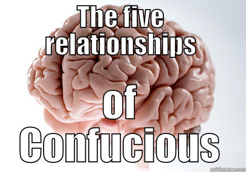 THE FIVE RELATIONSHIPS OF CONFUCIOUS Scumbag Brain