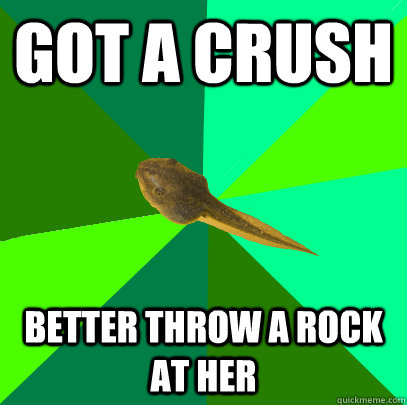 got a crush better throw a rock at her - got a crush better throw a rock at her  Foul Child Tadpole