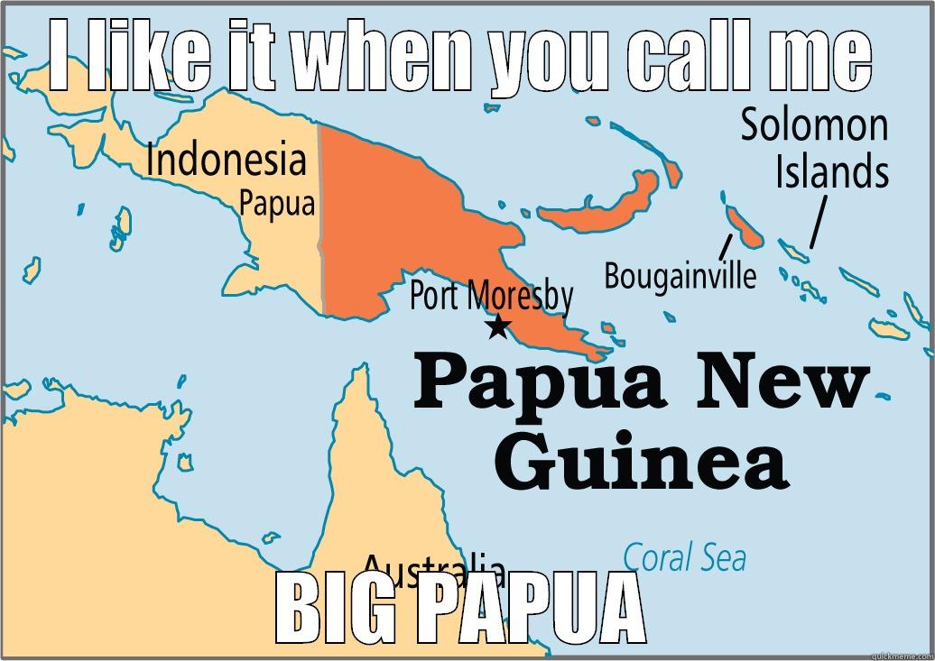 I LIKE IT WHEN YOU CALL ME BIG PAPUA Misc