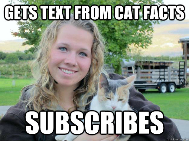 Gets text from Cat facts subscribes  