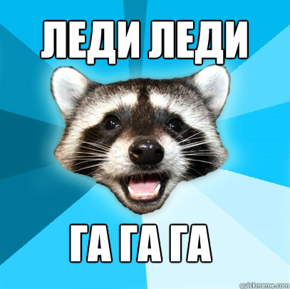 Леди Леди Га га га  Lame Pun Coon