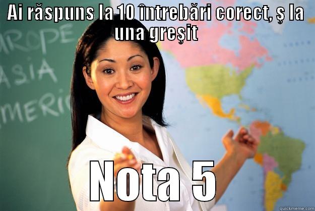 AI RĂSPUNS LA 10 ÎNTREBĂRI CORECT, Ş LA UNA GREŞIT NOTA 5 Unhelpful High School Teacher