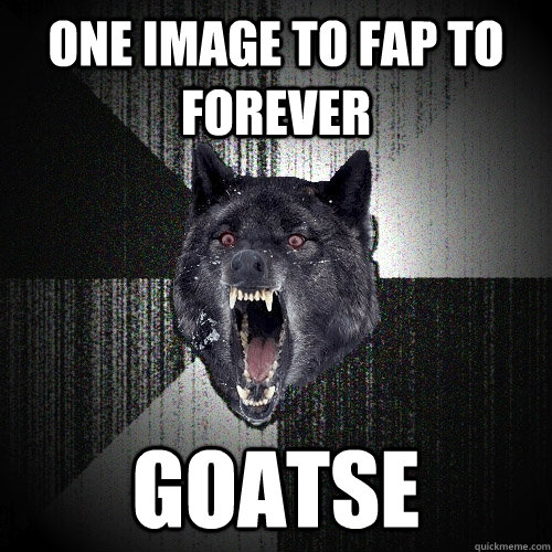 One image to fap to forever goatse - One image to fap to forever goatse  Insanity Wolf