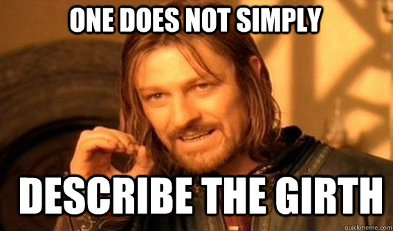 One does not simply describe the girth  Boromir