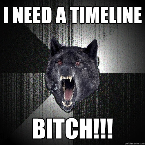 i need a timeline bitch!!!  Insanity Wolf