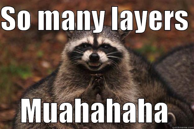 Layer 7 - SO MANY LAYERS  MUAHAHAHA Evil Plotting Raccoon