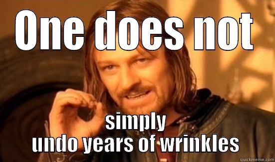 ONE DOES NOT SIMPLY UNDO YEARS OF WRINKLES Boromir