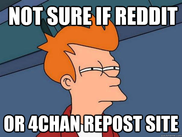  Not sure if Reddit or 4Chan repost site  Futurama Fry