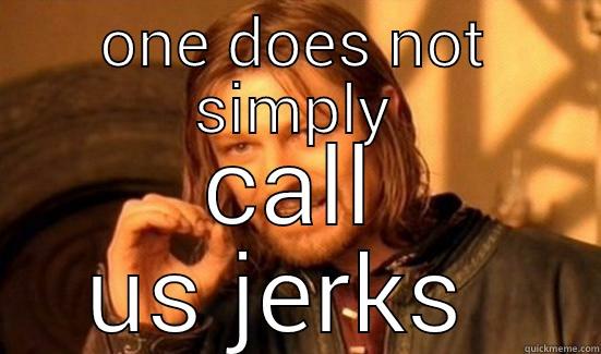 fighting words - ONE DOES NOT SIMPLY CALL US JERKS  Boromir