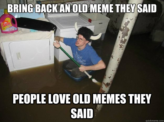 Bring back an old meme they said people love old memes they said  YMCA flood