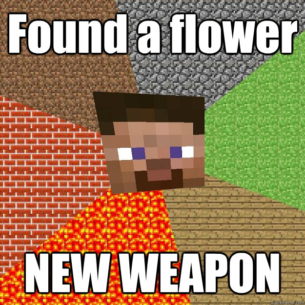 Found a flower NEW WEAPON - Found a flower NEW WEAPON  Minecraft