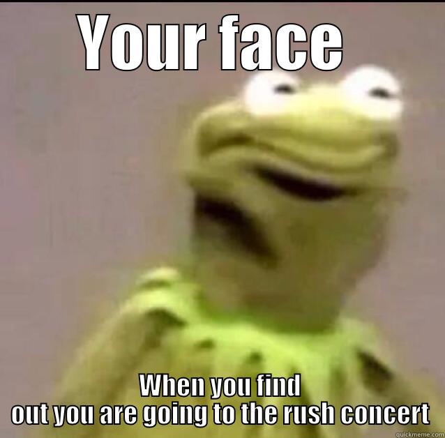 That feeling you get - YOUR FACE  WHEN YOU FIND OUT YOU ARE GOING TO THE RUSH CONCERT Misc