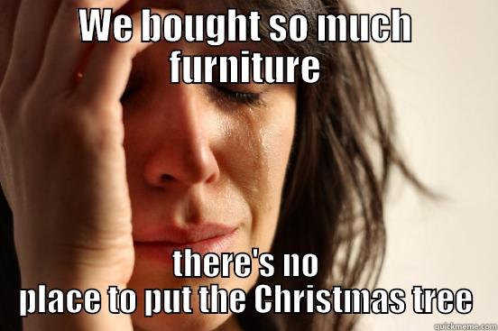 WE BOUGHT SO MUCH FURNITURE THERE'S NO PLACE TO PUT THE CHRISTMAS TREE First World Problems