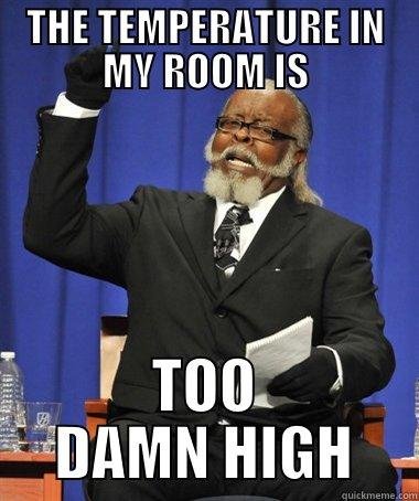 THE TEMPERATURE IN MY ROOM IS TOO DAMN HIGH The Rent Is Too Damn High