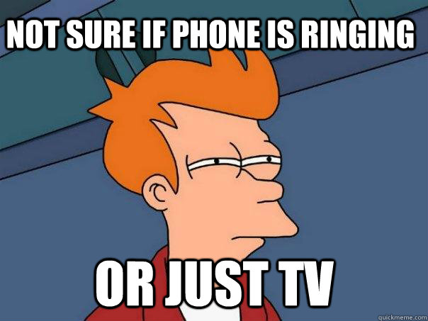 Not sure if phone is ringing Or just TV - Not sure if phone is ringing Or just TV  Futurama Fry