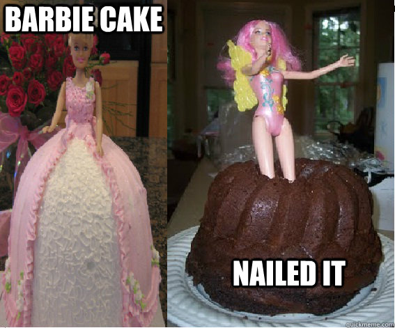 Barbie Cake Nailed It - Barbie Cake Nailed It  Barbie Cake