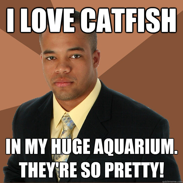 I love catfish in my huge aquarium. They're so pretty! - I love catfish in my huge aquarium. They're so pretty!  Successful Black Man