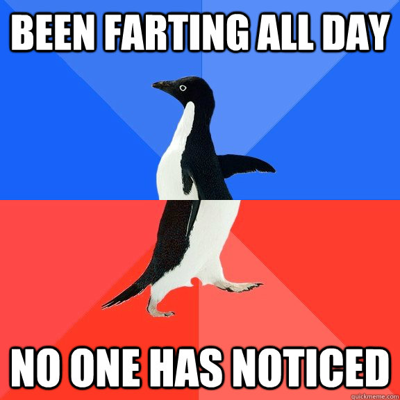 Been farting all day No one has noticed  Socially Awkward Awesome Penguin