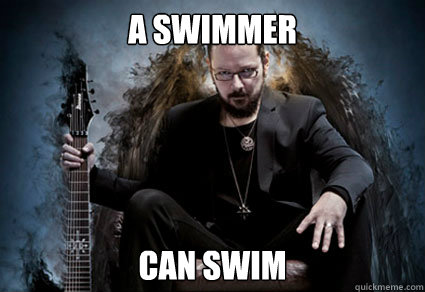 a swimmer can swim  