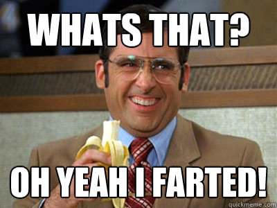 whats that? oh yeah i farted!
  Brick Tamland