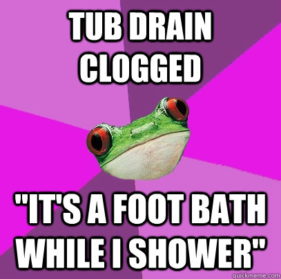 tub drain clogged 