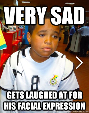 Very sad Gets laughed at for his facial expression  Sad Black Kid