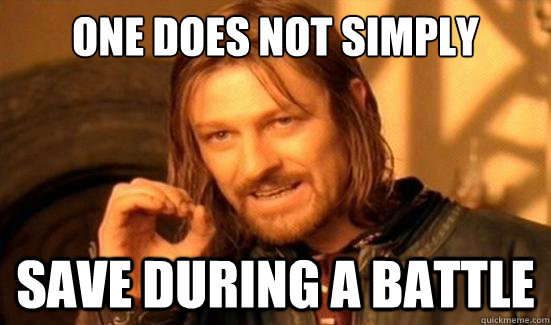 One Does Not Simply save during a battle  Boromir