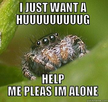 I JUST WANT A HUUUUUUUUUG HELP ME PLEAS IM ALONE Misunderstood Spider