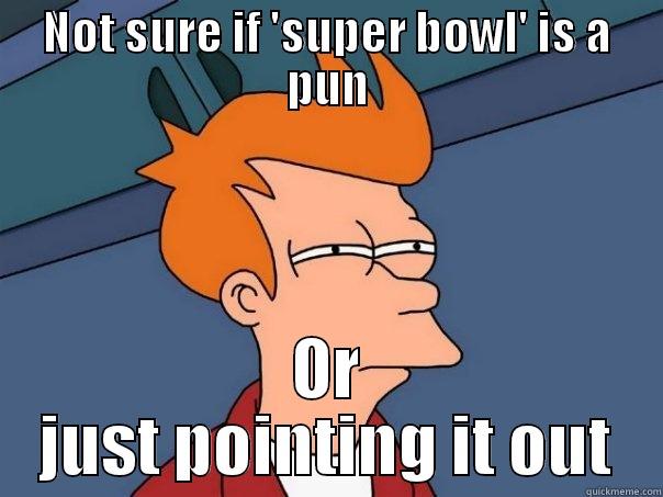 NOT SURE IF 'SUPER BOWL' IS A PUN OR JUST POINTING IT OUT Futurama Fry