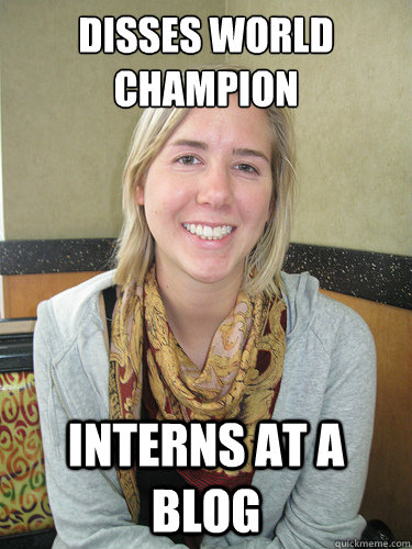 disses world champion interns at a blog  ALYSSA BEREZNAK