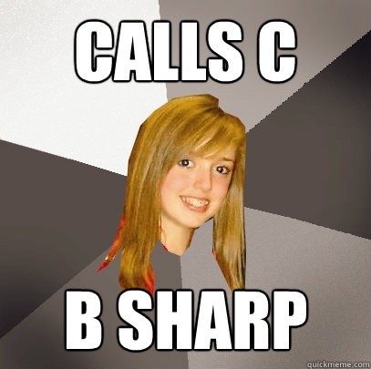 Calls C B Sharp  Musically Oblivious 8th Grader