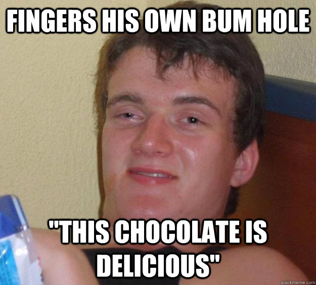 FIngers his own bum hole 