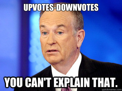 upvotes-downvotes you can't explain that.  