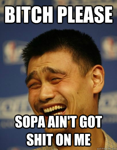 BITCH PLEASE SOPA AIN'T GOT SHIT ON ME - BITCH PLEASE SOPA AIN'T GOT SHIT ON ME  Yao Ming