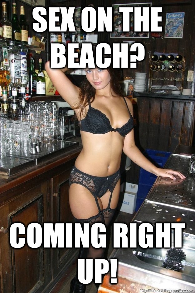 Sex on the beach? Coming right up! - Sex on the beach? Coming right up!  Bombshell Bartender