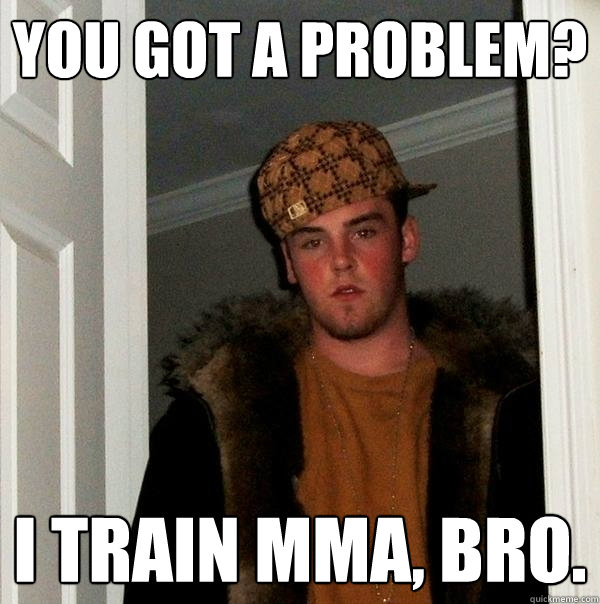 You got a problem? I train MMA, bro.  Scumbag Steve