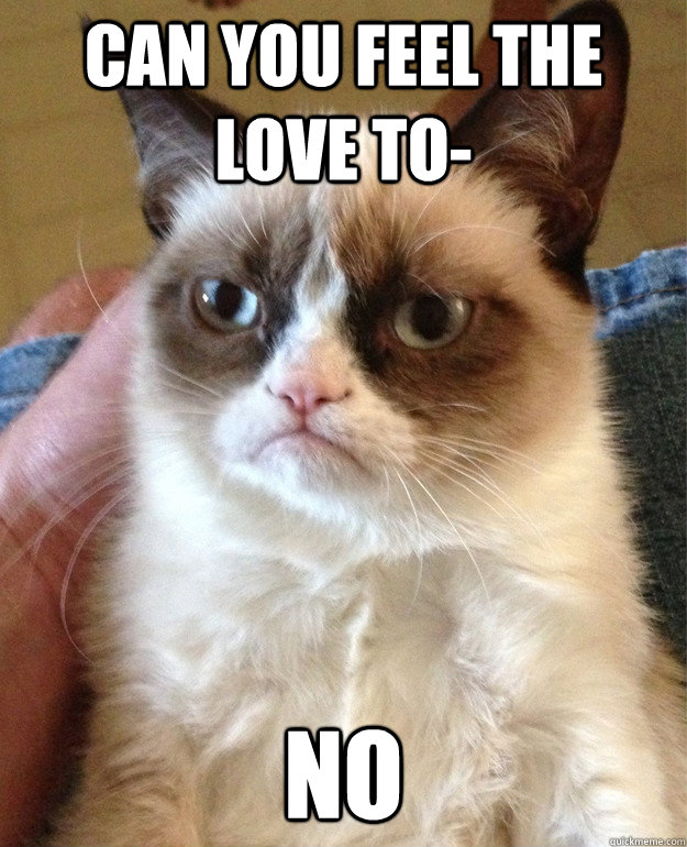 Can you feel the love to- No  Grumpy Cat