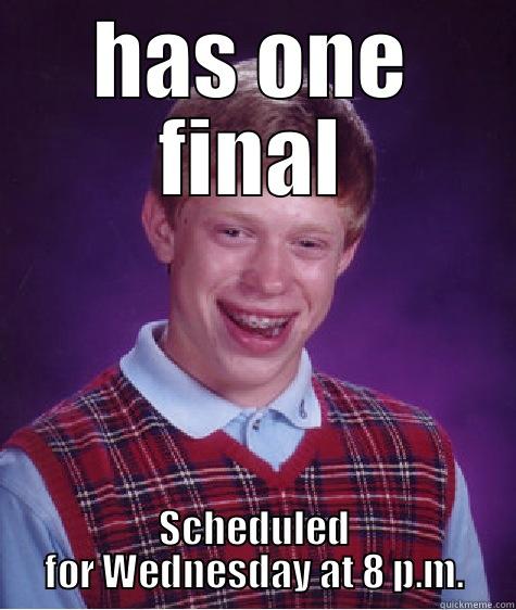 HAS ONE FINAL SCHEDULED FOR WEDNESDAY AT 8 P.M. Bad Luck Brian