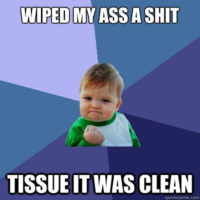 Wiped my ass a shit tissue it was clean - Wiped my ass a shit tissue it was clean  Success Kid